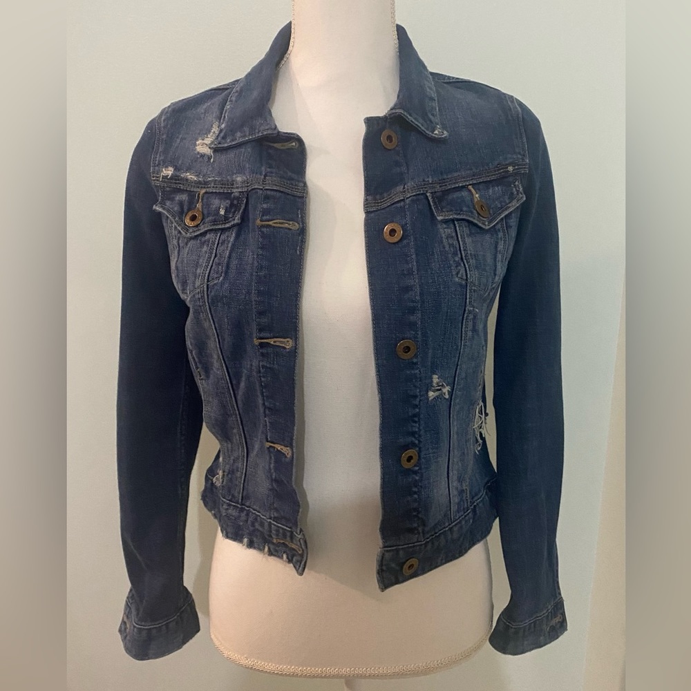 Lucky Brand distressed denim jacket